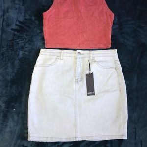 Forever 21 light wash denim skirt